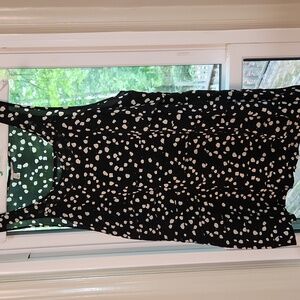 Halogen Polka Dot Ruffle Polyester Tank Top / Sleeveless Top Size XL